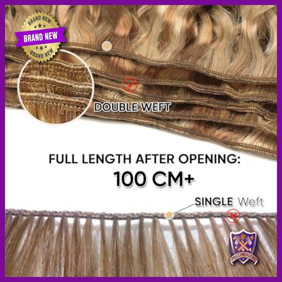14 Inch Human Hair Extensions Water Wave Clip In 100g Virgin Hair